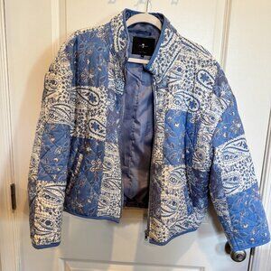 ✨ For All Mankind Patchwork Paisley Quilted Jacket • Size L